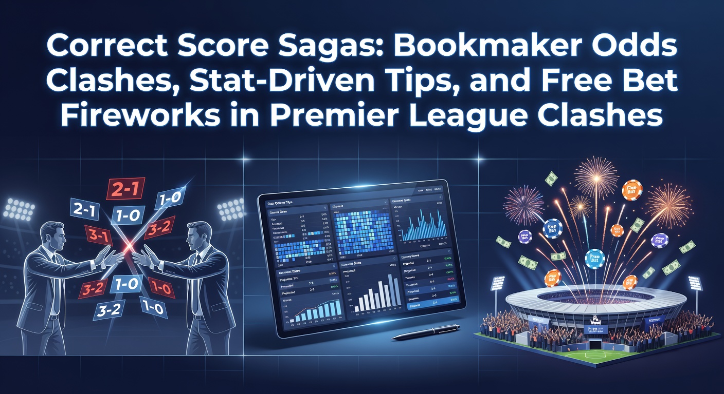 Vibrant stadium scene from a Premier League match with fans cheering and scoreboards highlighting exact scorelines during a tense clash