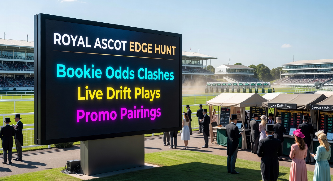 Close-up of a horse drifting wide in a Royal Ascot sprint, jockey glancing back amid a pack of rivals
