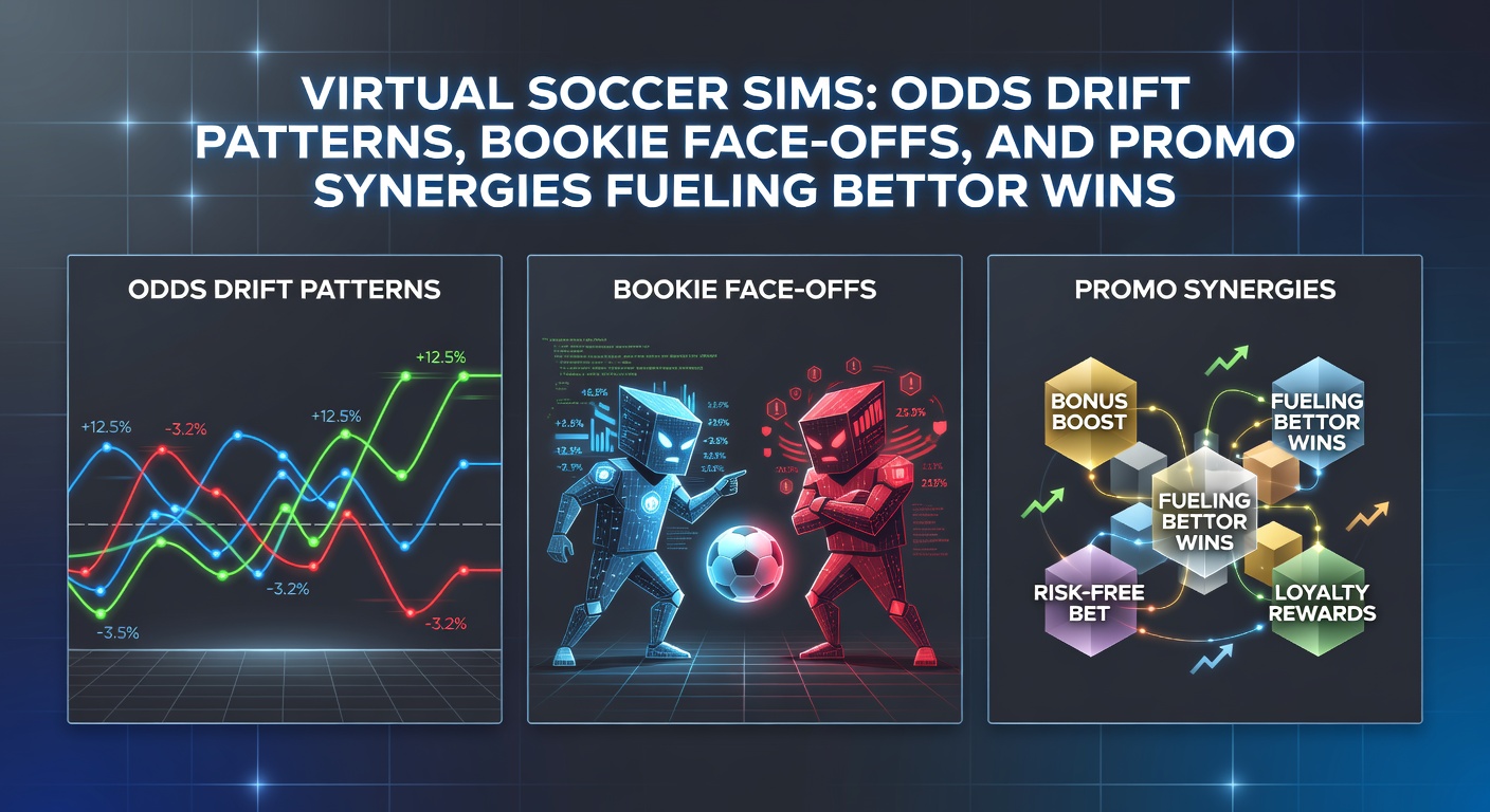 Side-by-side comparison of bookmaker interfaces showing virtual soccer odds and promotional banners during a live sim match